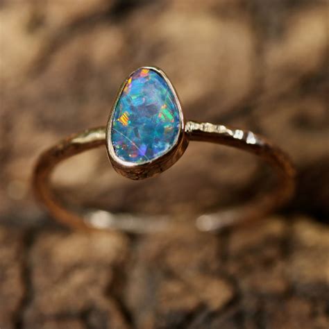 faux opal ring